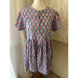 Women’s Small 100% Cotton Button Down Shirt Dress